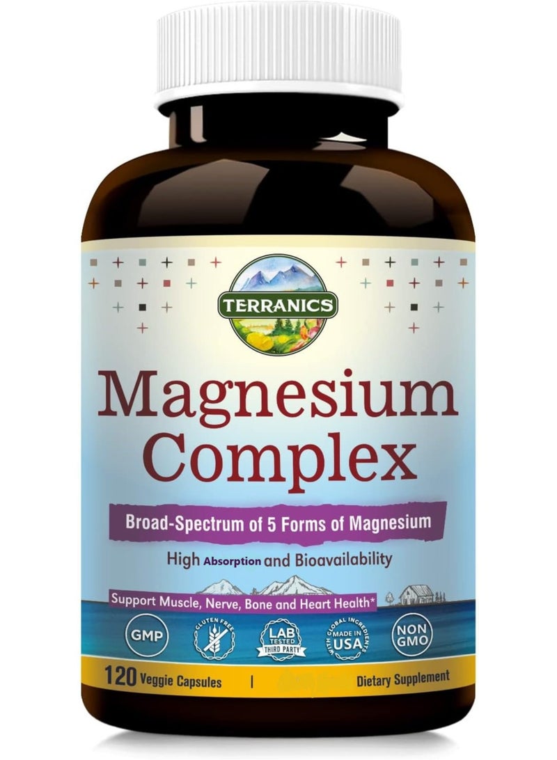Terranics Magnesium Complex 120 Veggie Capsules - Image 1