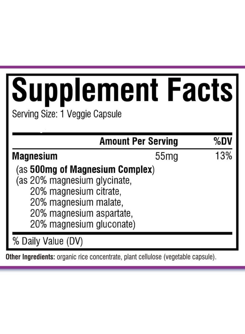 Terranics Magnesium Complex 120 Veggie Capsules - Image 2