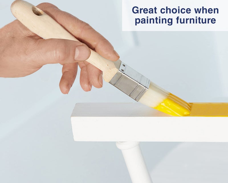 Zibra Square Paint Brush for Painting Murals, Details, Narrow Trim and Windows, 1-inch, Artist Brush - Image 3