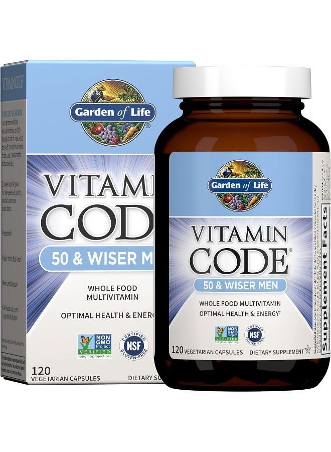 Garden of Life Vitamin Code, 50 And Wiser Men Multi 120 Caps - Image 1