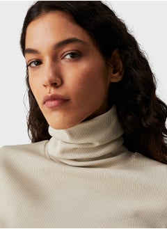 Calvin Klein Jeans Woven Label Rib Rollneck  - Image 3