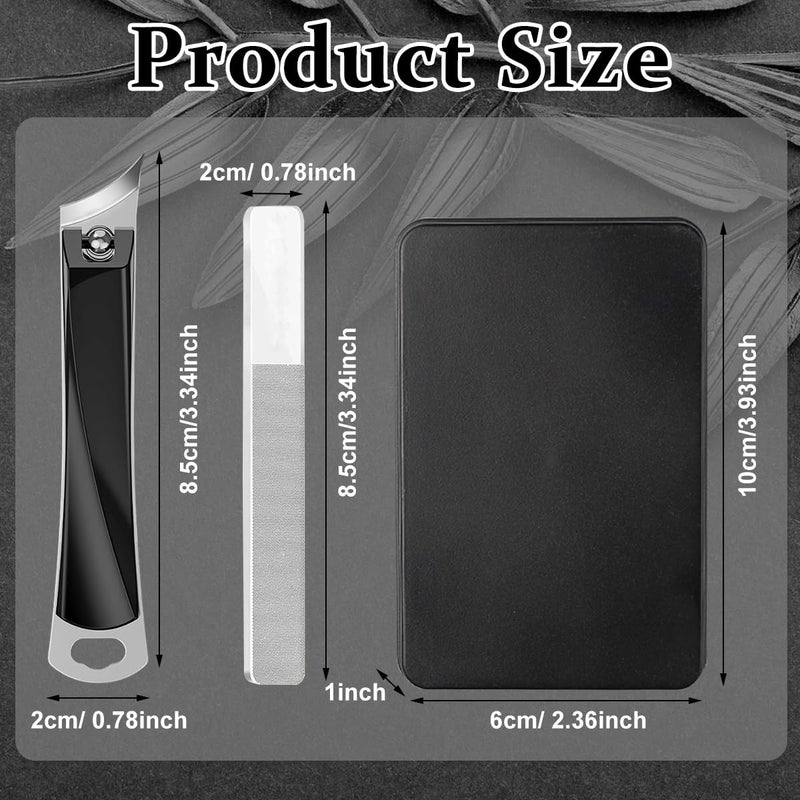 M'AYCREATE MAYCREATE® 2pcs Slanted Nail Clipper Heavy Duty Stainless Steel Nail Clipper Portable Angled Nail Clipper for Fingernails Toenails No Splash Nail Clipper for Thick Toenails and Ingrown Nails - Image 2