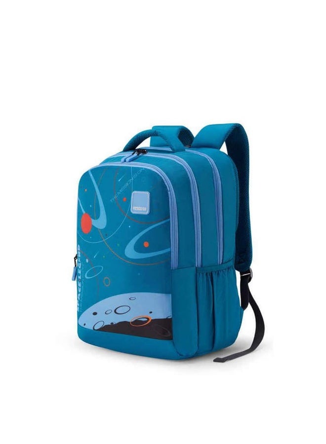 American Tourister Quad 3.0 Style 02, Large 3 Compartment Backpack, 33.5L with Spacious Interiors Bags For School, Office, College, Gift For Men & Women - Space Blue - Image 1