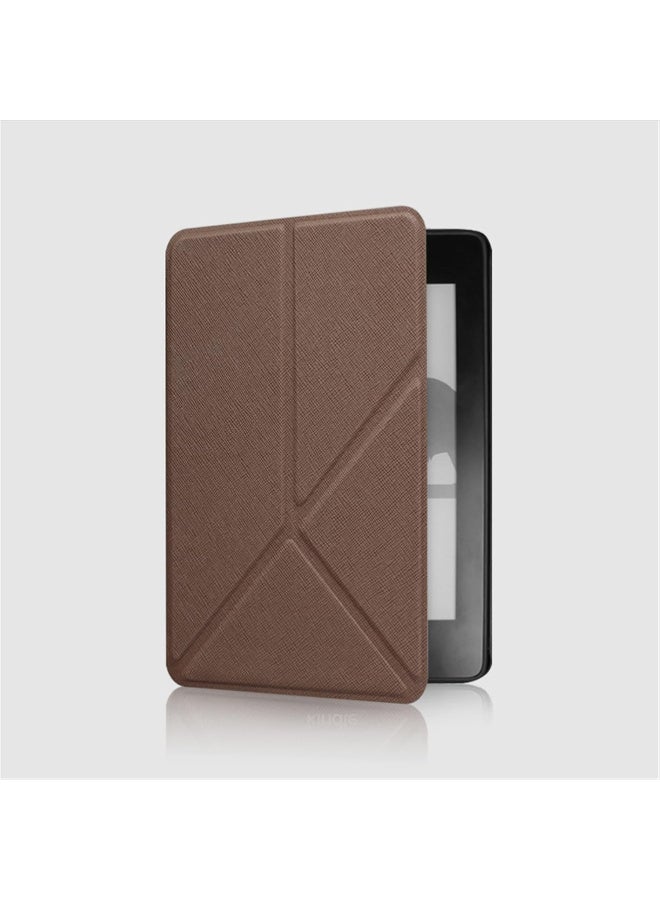 Compatible with 7-inch Kindle Paperwhite 12th Gen 2024 Case Cover Lightweight Shell Foldable Cover with Auto Wake/Sleep & Multi-Viewing Angles Protection Shell for Paperwhite e-Reader (Brown) - Image 4