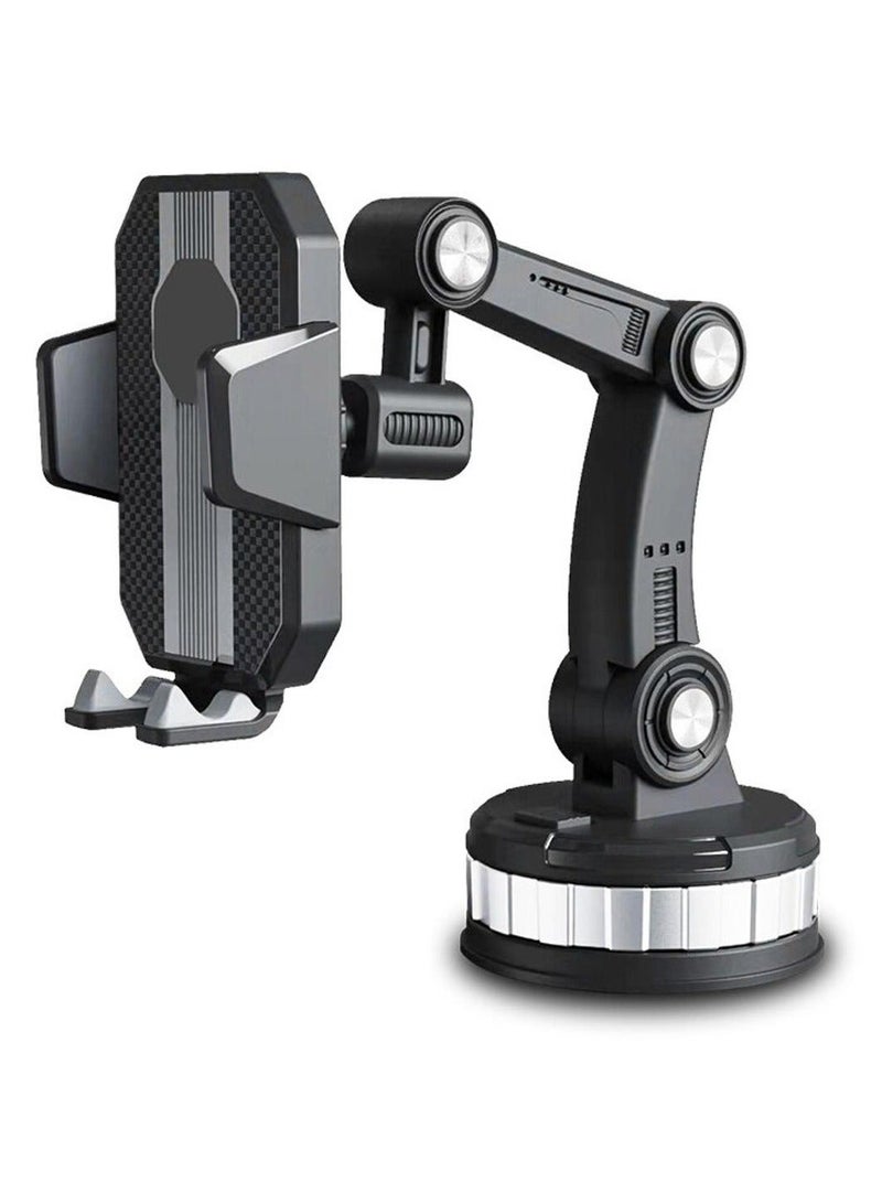 حامل هاتف للسيارة، مزود بكوب شفط، حامل هاتف محمول عالمي، يُركب على لوحة القيادة أو الزجاج الأمامي أو نافذة السيارة، يُفتح بضغطة زر واحدة، حامل هاتف محمول قوي التثبيت - Image 1