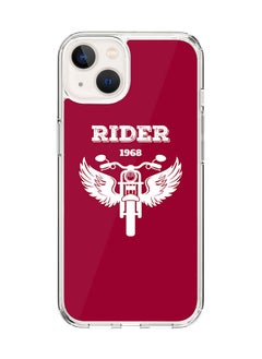 Classic Clear Case for Apple iPhone 14 Hybrid Soft Case Flexible Edges Anti Drop TPU PC Gel Thin Transparent Cover [ Designed for Apple iPhone 14 ] - Rider 1968 Full Print