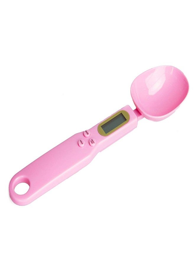 Meichoon Kitchen Scale Food Steelyard Weighing and Measuring Dry Liquid Ingredient Milk Tea Flour Spices Medicine 1.1lb/500g(0.1g) Portable LCD Display Milligram Scale C52 Pink - Image 1
