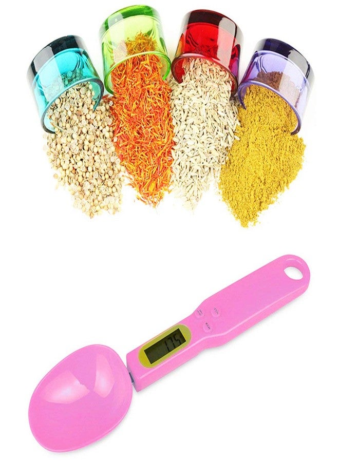 Meichoon Kitchen Scale Food Steelyard Weighing and Measuring Dry Liquid Ingredient Milk Tea Flour Spices Medicine 1.1lb/500g(0.1g) Portable LCD Display Milligram Scale C52 Pink - Image 4
