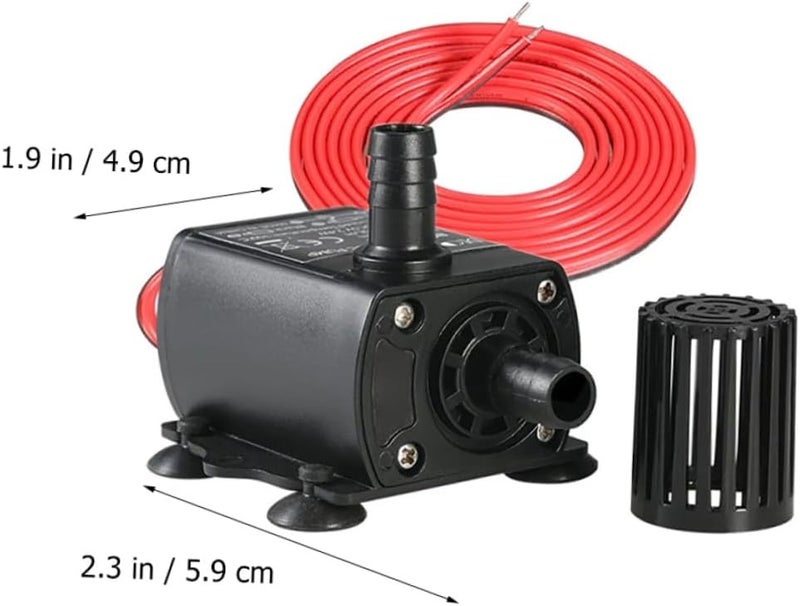HANABASS Mini Submersible Fish Tank Water Pump Dc12v Brushless Fountain Pump 3 Meter Lift for Aquarium Cooling and Hydroponics Circulation - Image 2