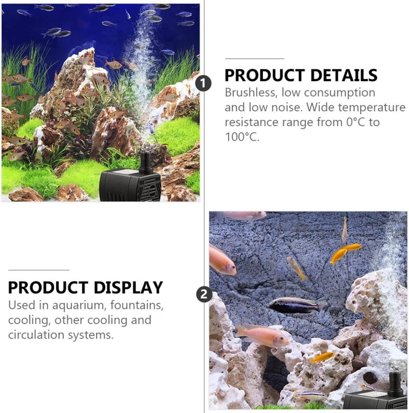 HANABASS Mini Submersible Fish Tank Water Pump Dc12v Brushless Fountain Pump 3 Meter Lift for Aquarium Cooling and Hydroponics Circulation - Image 4