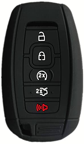 HEARTMEET Smart Key Fob Case Protector with Key Chain for 20172021 Lincoln MKC MKZ MKX Continental 20182021 Lincoln Navigator 20202021 Lincoln Nautilus Note Only for Push Button Start - Image 1