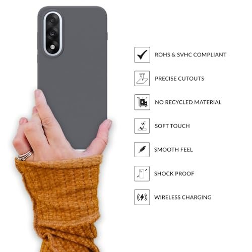 SPRIG Compatible with Oneplus Nord 5 SilkTone Back Cover Drop Tested Shock Proof Mobile Case for Men, Women, Boys and Girls with Camera Protection (Dark Grey) - Image 4