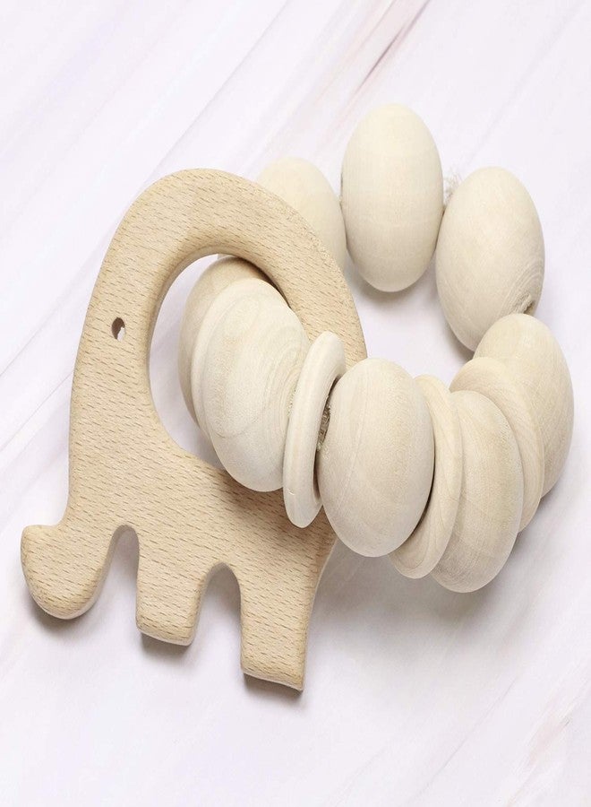 PENTA ANGEL Baby Teething Toys Penta Angel 10Pcs Natural Wooden Teething Animal Rings for Newborn Toddler Infant (10) - Image 4