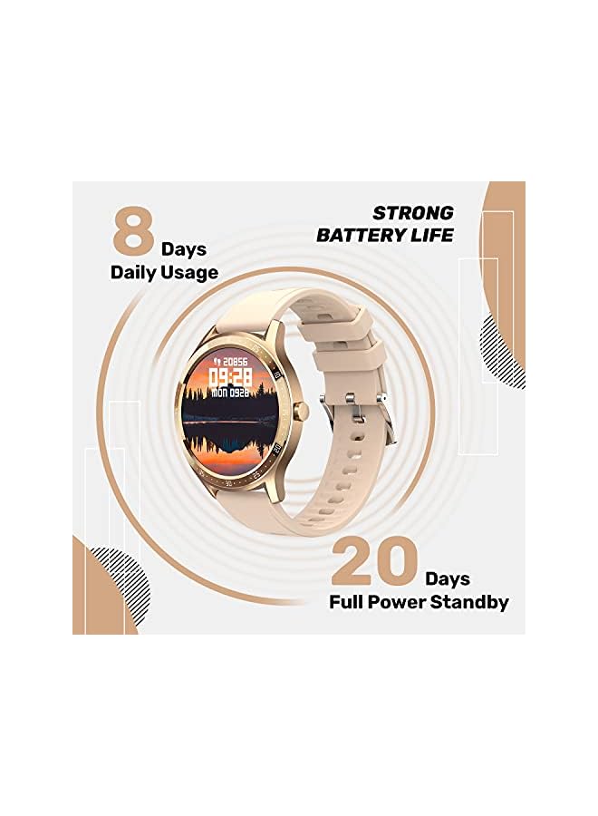 Fire-Boltt 360 Spo2 Full Touch Large Display Round Smart Watch With In-Built Games, 8 Days Battery Life, Ip67 Water Resistant With Blood Oxygen And Heart Rate Monitoring (Gold) - Image 4