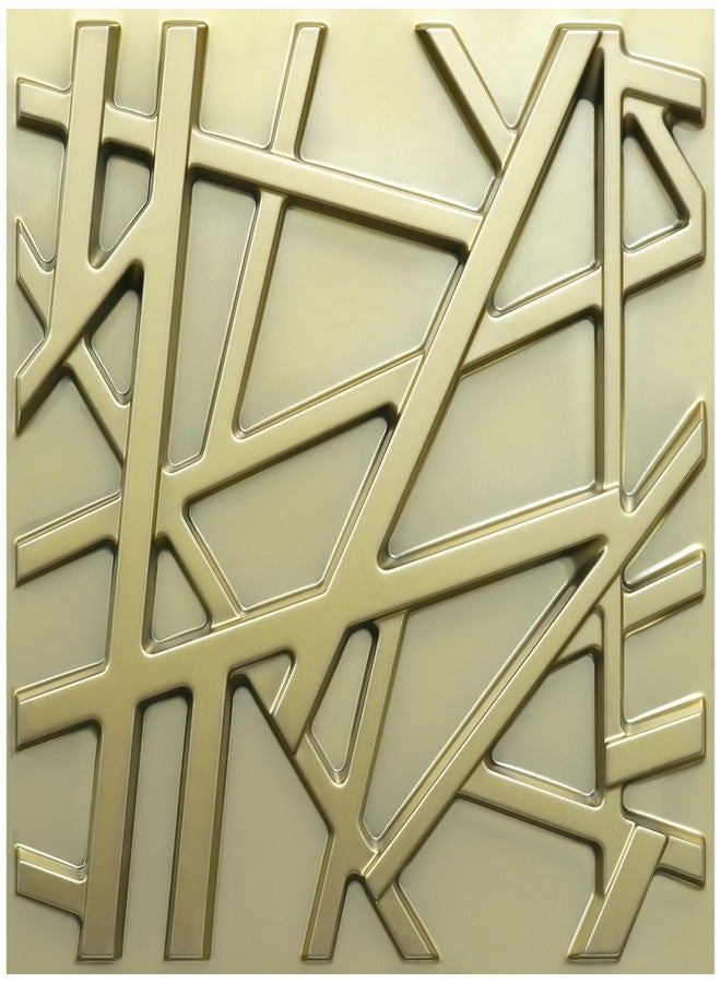 LEVOWAY 33 Pack 3D Wall Panels for Interior Wall Decor, 12''x12'' Champaign Gold Accent Textured Wall Panels, Wall Covering Panles for Living Room, Gaming Room, TV Background, Cover 32 Sq.Ft - Image 1