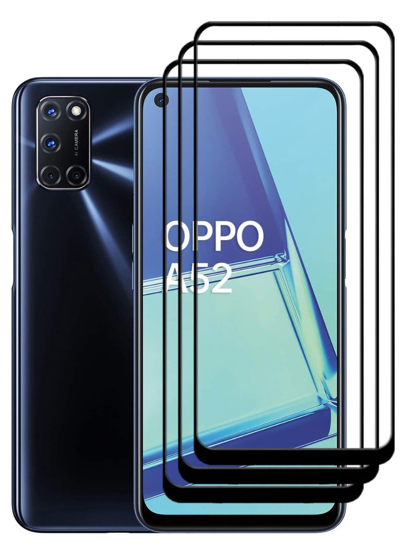 ACLIX 3 Pieces Antistatic ESD Dustproof Premium Quality High Definition Tempered Glass Screen Protector Designed For Oppo A52 - Image 1