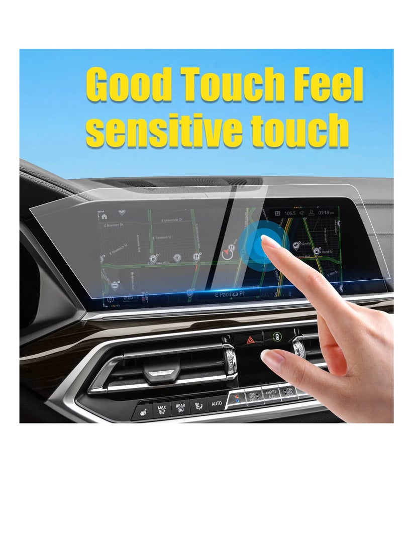 SYOSI Car Navigation Display Screen Cover, Tempered Screen Protector for BMW X5/X7 2019 2020 2021 2022, Touchscreen Protective Film, Tempered Glass Screen Protector for BMW Accessories - Image 3
