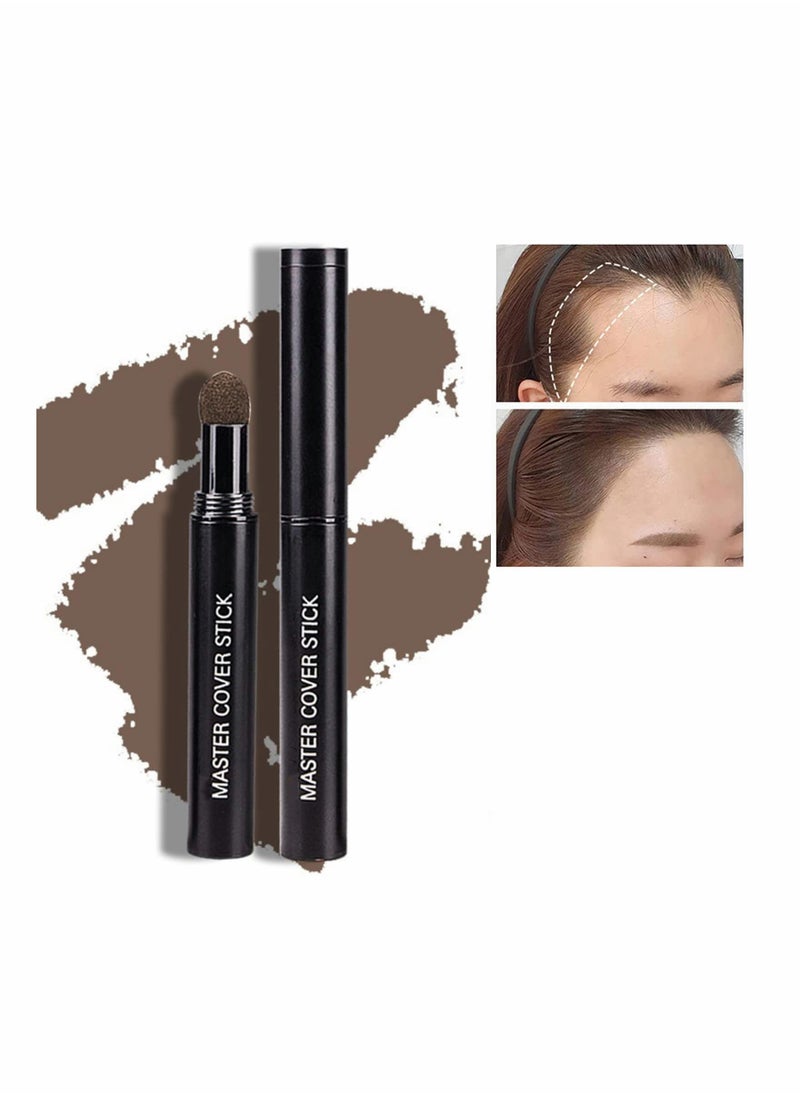 KASTWAVE - Hairline Powder Hair Root Touch Up,Hair Filler Volumizing Powder Fill In Receding Hair Lines Bald Spots Wide Parts Forehead Side,Hairline Finishing Stick Sweatproof For Women Men (Brown) - Image 1