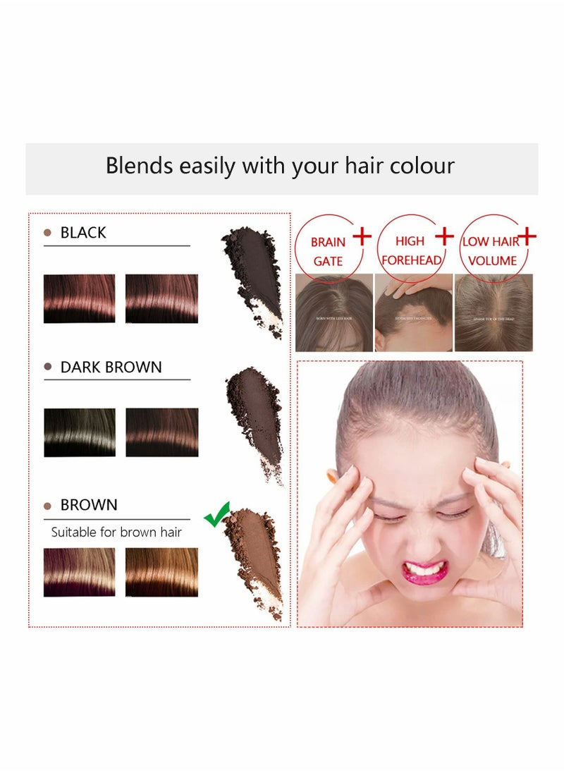 KASTWAVE - Hairline Powder Hair Root Touch Up,Hair Filler Volumizing Powder Fill In Receding Hair Lines Bald Spots Wide Parts Forehead Side,Hairline Finishing Stick Sweatproof For Women Men (Brown) - Image 1