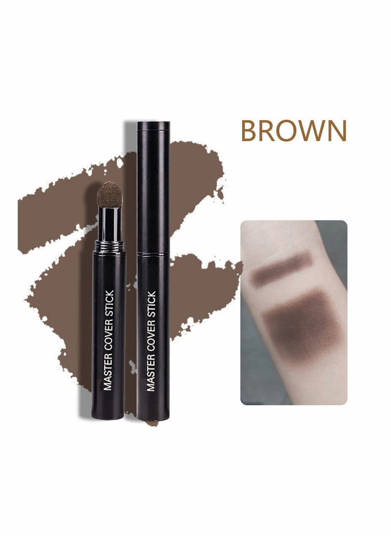 KASTWAVE - Hairline Powder Hair Root Touch Up,Hair Filler Volumizing Powder Fill In Receding Hair Lines Bald Spots Wide Parts Forehead Side,Hairline Finishing Stick Sweatproof For Women Men (Brown) - Image 1