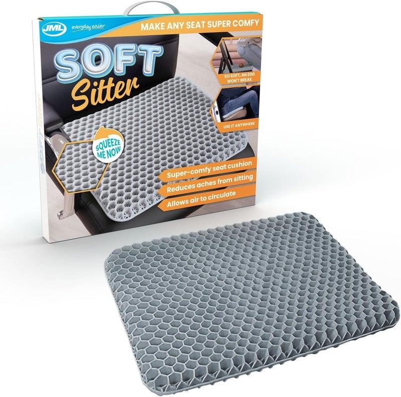 JML Soft Sitter Grey - Supportive Honeycomb Gel Cushion - Image 1