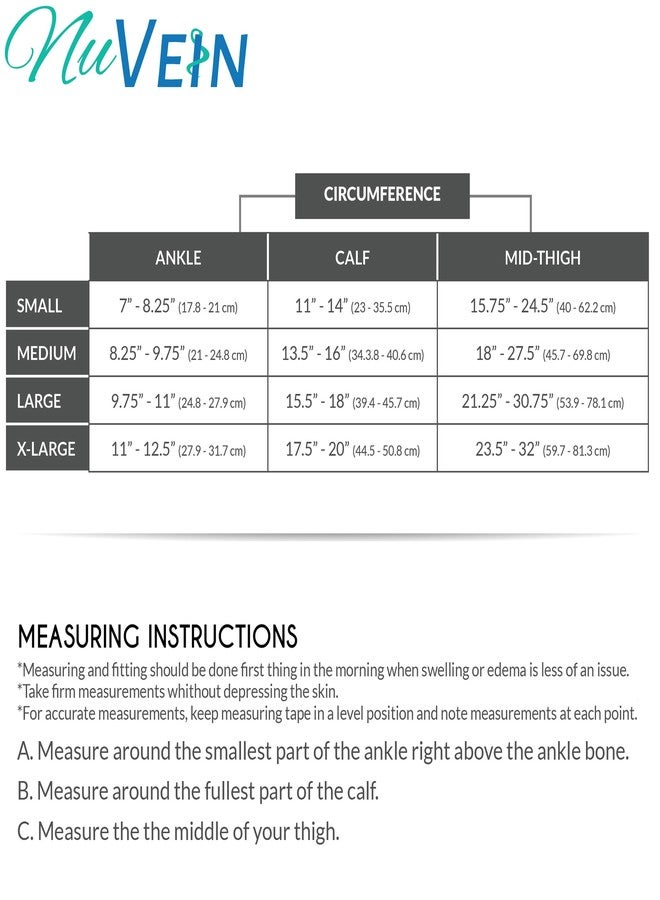 NuVein Men's Compression Socks, 20-30 mmHg Support, Dress Trouser Style, Thigh High Length, Black, Large - Image 2