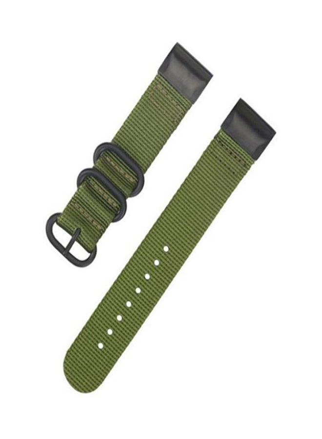 NIBEMINENT Garmin Fenix 5, 5 Sapphire Premium Nylon Soft Smart Watch Band Strap Army Green