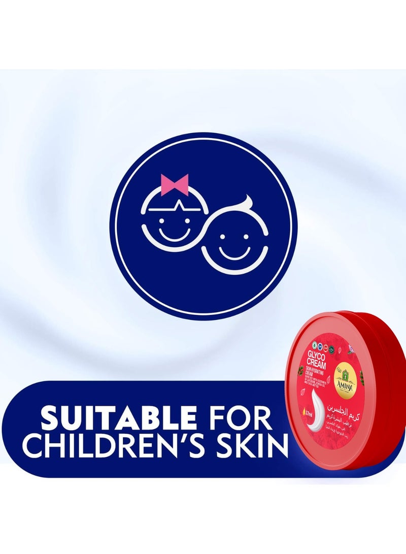 Amina Glyco Moisturizing Cream with a lightweight, nourishing formula, Beauty cream, Skin Whiting for soft smooth skin, 17 ml (Pack of 6) - Image 3