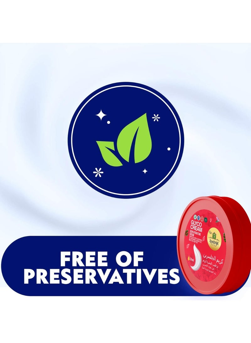 Amina Glyco Moisturizing Cream with a lightweight, nourishing formula, Beauty cream, Skin Whiting for soft smooth skin, 17 ml (Pack of 6) - Image 4