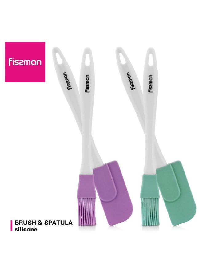Fissman Silicone Brush And Spatula Set, Multicolour Kitchen Tools For Baking Cooking Glazing And Food Prep - Image 3