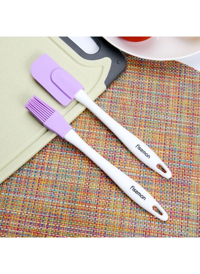 Fissman Silicone Brush And Spatula Set, Multicolour Kitchen Tools For Baking Cooking Glazing And Food Prep - Image 1