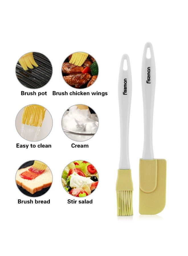 Fissman Silicone Brush And Spatula Set, Multicolour Kitchen Tools For Baking Cooking Glazing And Food Prep - Image 4
