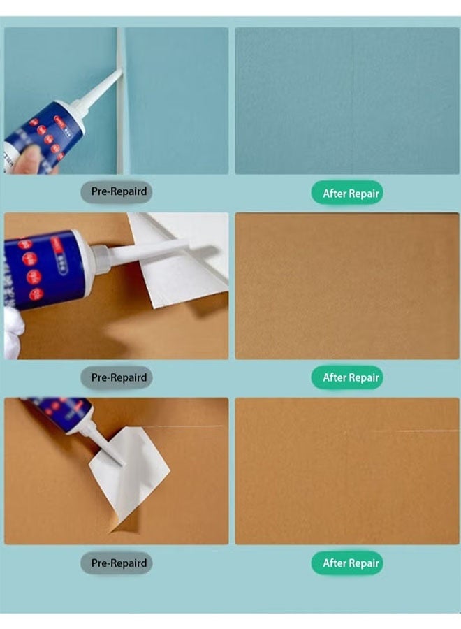 Ailily Ready to Use Wallpaper Paste for Hanging Borders & Overlapping Seams, Strong Glue, Seam & Repair Adhesive Tube,Easy-to-Use Wallpaper Glue for Quick Wallpaper Repairs （150ml） - Image 3