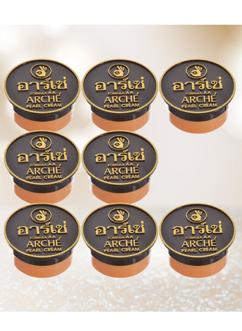 Arche 8 Pieces Skin lightening cream 5 Grams 3 in 1 with Multiple Properties Including Covering Black Spots On The Face Sun Protection Softening The Skin Cream Before Makeup  - Image 1