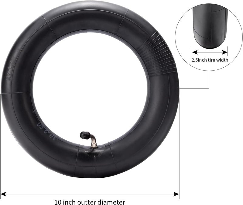 StaiBC 10x2.50 Butyl Inner Tube with Valve Angle CR202 Replacement for 10 Inch Smart Electric Scooter Inner Tube Pack of 2 - Image 5