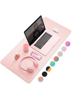 Cool Baby COOLBABY Office Desk Pad, Ultra Thin Waterproof Gaming Mouse Pad, Dual Use Desk Writing Mat Extended Keyboard Pad(90*45 CM，Silver+Pink)  - Image 1
