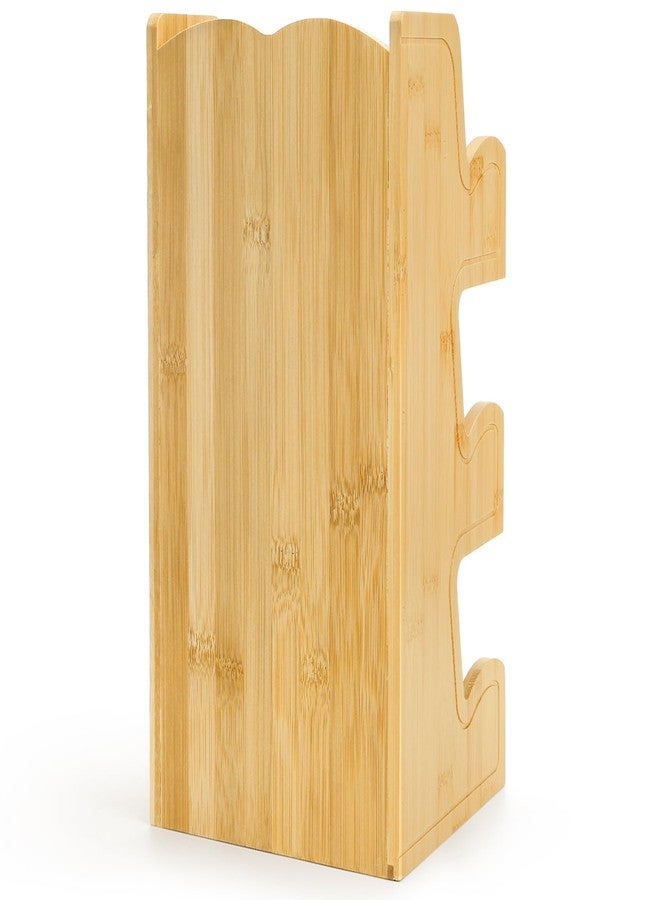 Nagpew Coffee Bar Organizer, Bamboo Coffee Station Organizer with Acrylic Front Wall, 3-Tiered Condiment Holder for Countertop, Office, Home, Kitchen - Image 5