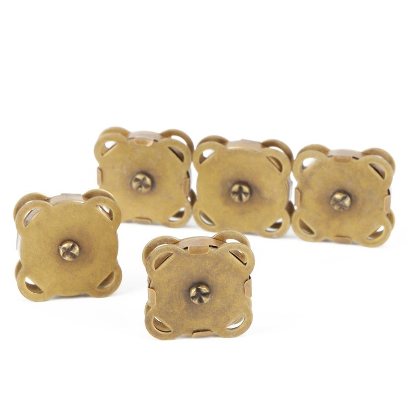 Metal Magnet Buckle 18.5MM Bronze - Rugged Rust-resistant Metal Material Snap Fasteners for DIY Clothing Home Repair Luggage Accessories - Image 1