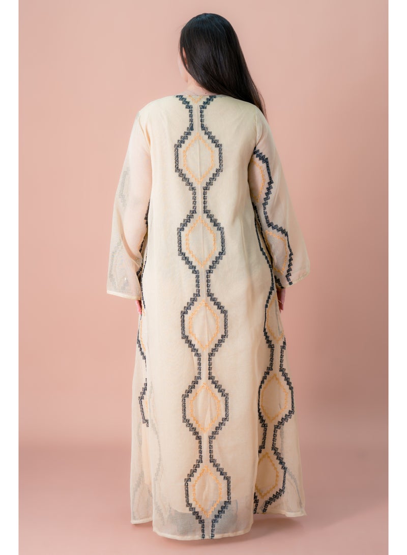 اكسا جلابية انيقة مطرزة - Image 2