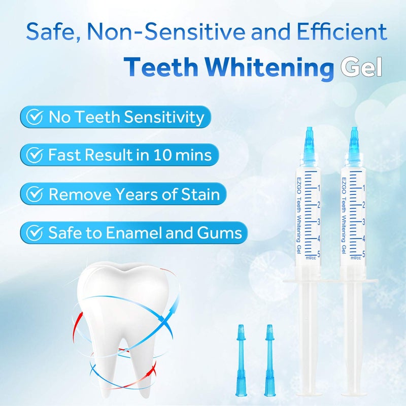 EZGO 10 Pack Teeth Whitening Gel Refills 22% Bleaching Gel, No Sensitive Teeth Whitener, Great for Sensitive Tooth Whitening, Carbamide Peroxide Teeth Whitening Gel, Mint Flavor (10X 5ML) - Image 3
