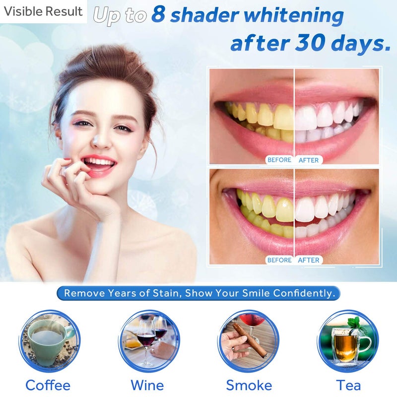 EZGO 10 Pack Teeth Whitening Gel Refills 22% Bleaching Gel, No Sensitive Teeth Whitener, Great for Sensitive Tooth Whitening, Carbamide Peroxide Teeth Whitening Gel, Mint Flavor (10X 5ML) - Image 2