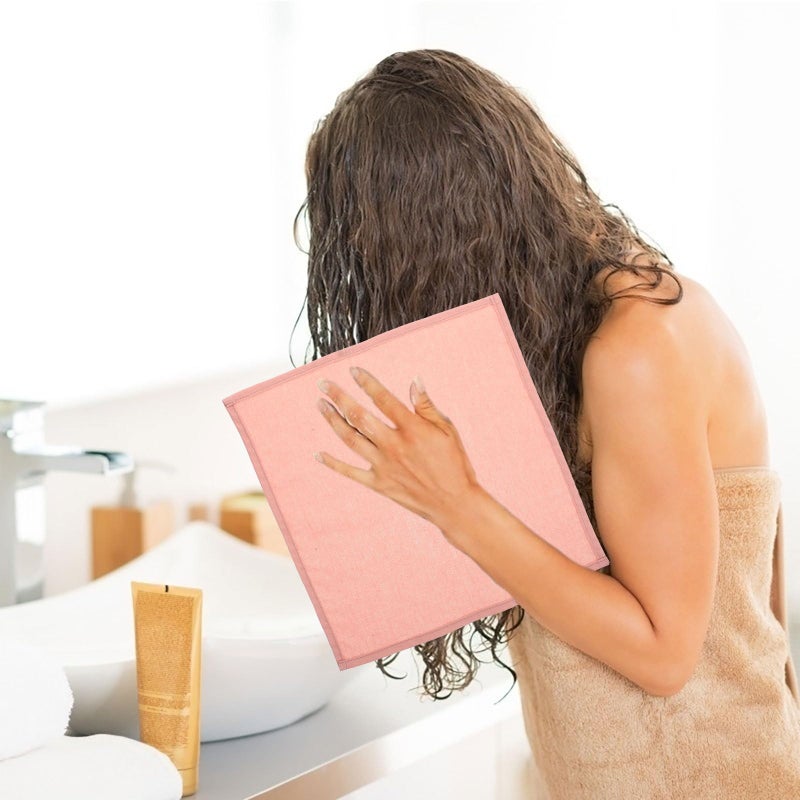 Cotton Linen Hand Towels 2 Pack Thickened Absorbent Washcloths For Bathroom And Travel - Image 5