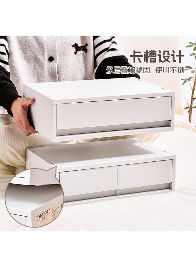 Quner Style Desktop Storage Box Cosmetic File Storage Household Sundries Storage Container Multi-layer Compartment Dustproof Drawer - Image 2