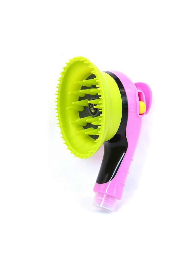 Handheld Pet Shower Head Pet Grooming Shower Bath Spray Head Indoor Outdoor Adjustable Handheld Bathing Tool for Dogs and Cats (Pink) - Image 1