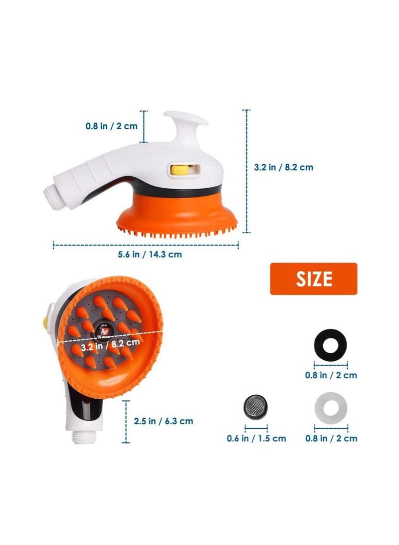 Handheld Pet Shower Head Pet Grooming Shower Bath Spray Head Indoor Outdoor Adjustable Handheld Bathing Tool for Dogs and Cats (Pink) - Image 2