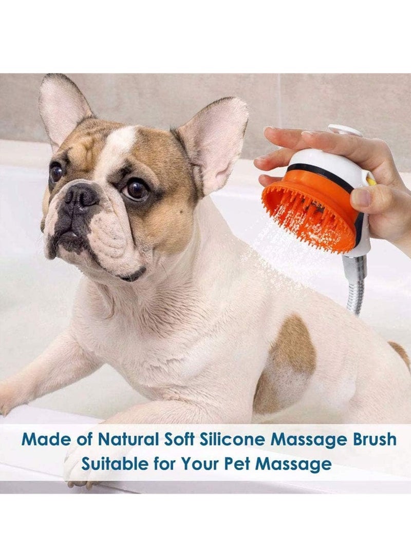 Handheld Pet Shower Head Pet Grooming Shower Bath Spray Head Indoor Outdoor Adjustable Handheld Bathing Tool for Dogs and Cats (Pink) - Image 3