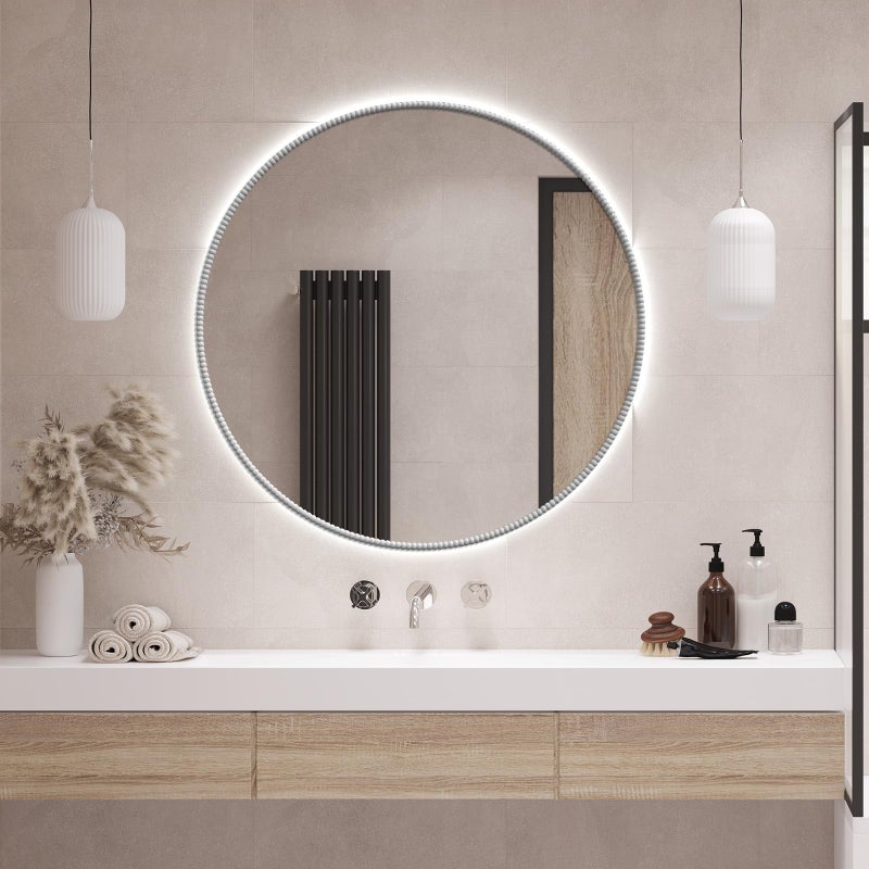 JSIWOTH 10ft Decorative Bead Pearl Wall Molding Trim, Flexible PVC Peel and Stick Trim for DIY Home DÃ©cor, Bathroom Mirror Frames, Cabinet Edges, Door & Window Borders (White, W:0.39" Ã—T:0.22") - Image 2