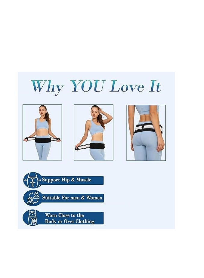 العجزية الحرقفية سي الورك تحت قوس دعم الرجال والنساء الورك ألم الحوض حزام الجر حزام عرق النسا الحوض القطني تخفيف الألم - Image 5