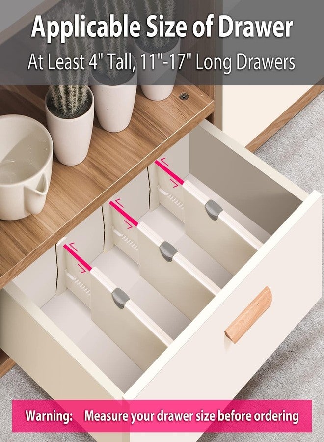 RASOFAB Zwerlin Good Grips Expandable Dresser Drawer Divider, Plastic Adjustable and Expandable Drawer Organizer - Image 3