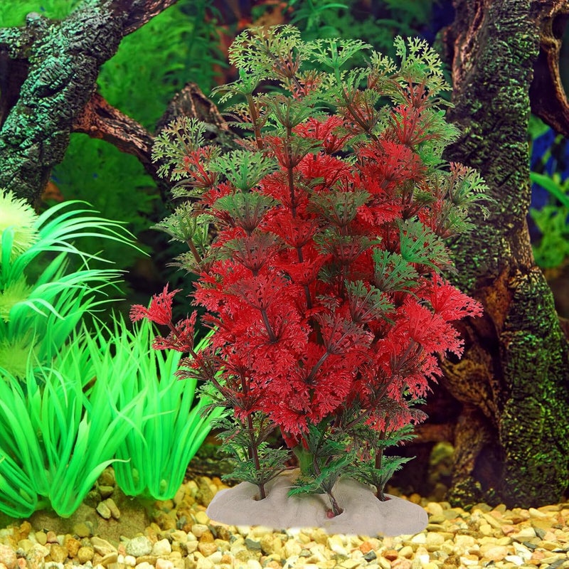 Kichvoe Realistic Aquarium Plant Artificial Coconut Tree 18cm Plastic Fish Tank Decor for Household Aquarium Accessories - Image 5
